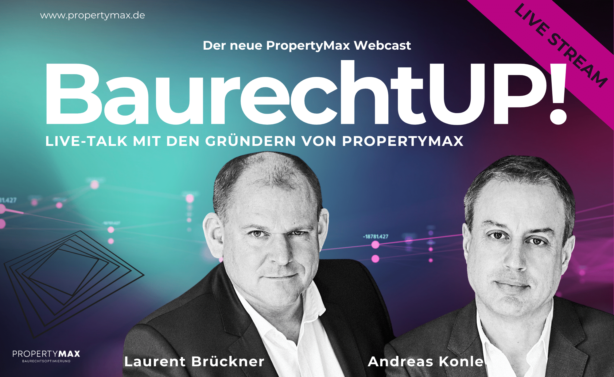 Baurecht und Künstliche Intelligenz - Webinar mit PropertyMax Gründern Laurent Brückner und Andreas Konle